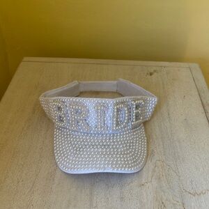 Pearl Embellished Bride Visor